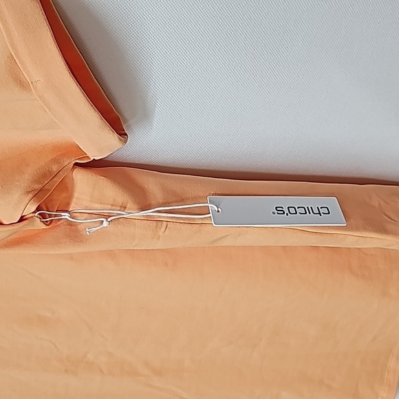 Chico's Soft Tangerine Perfect Tee - Picture 4 of 7